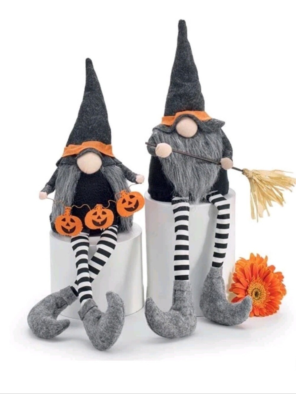 Halloween Witch Gnomes Shelf Decor Set of 2